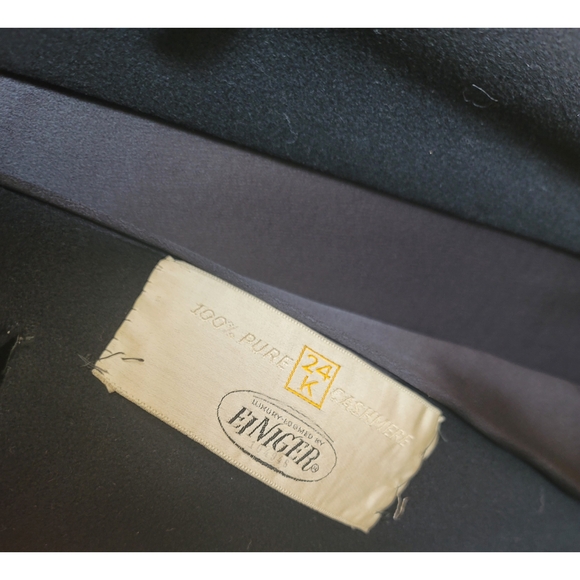 Vintage black wool coat with mink fur collar - Picture 7 of 7